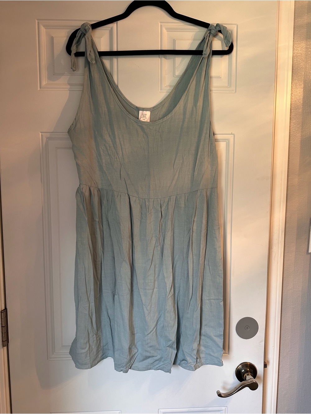 Amazon Light Blue Tie-Shoulder Mini Dress